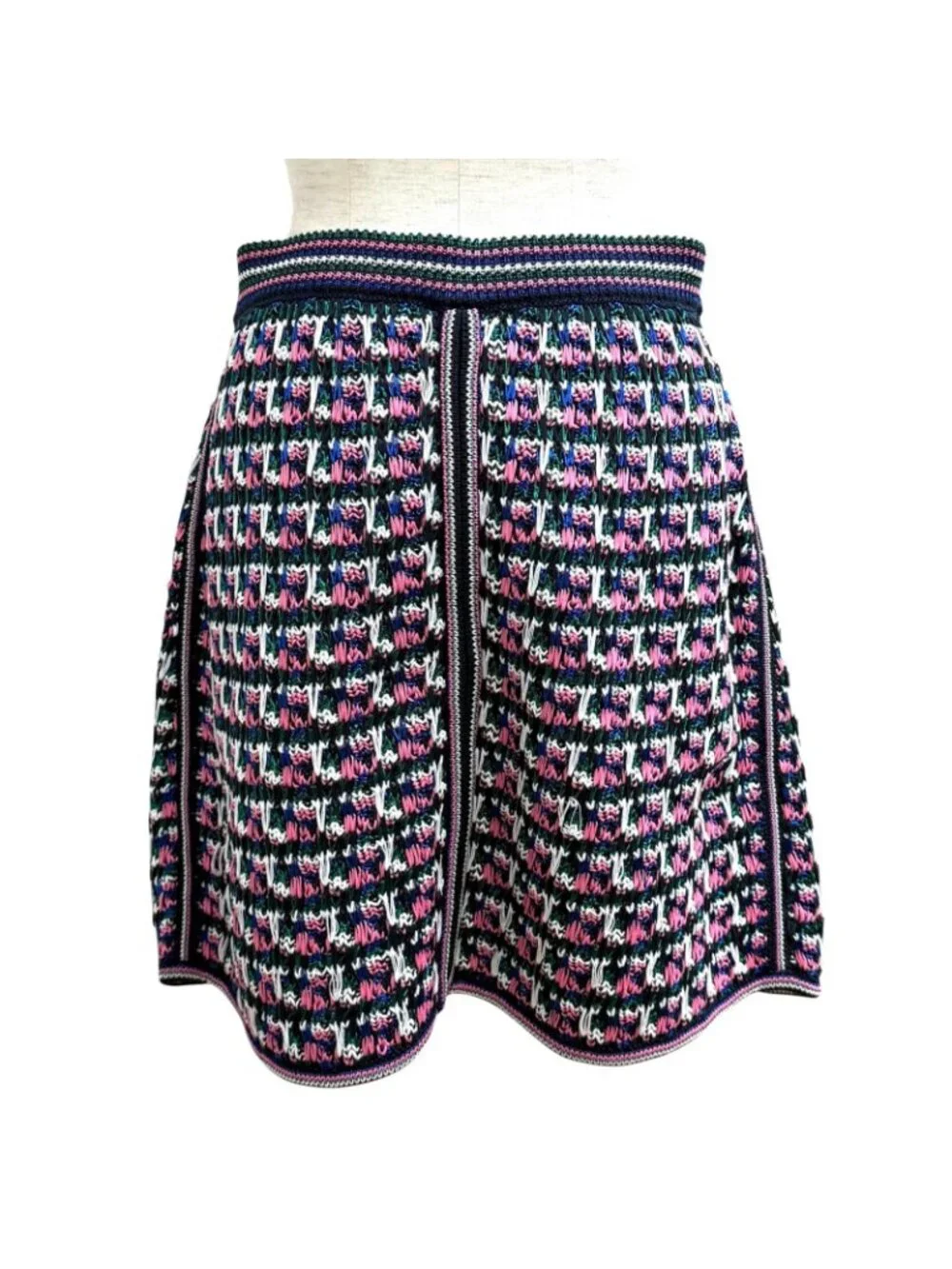Chanel CC Logo All Pattern Zip Skirt